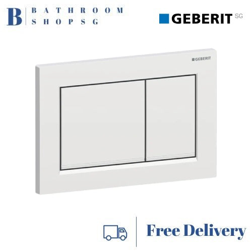 Geberit Omega 30 Actuator Plate 115.080.JQ.1 Matt Chrome Plate and Buttons with Chrome Stripes