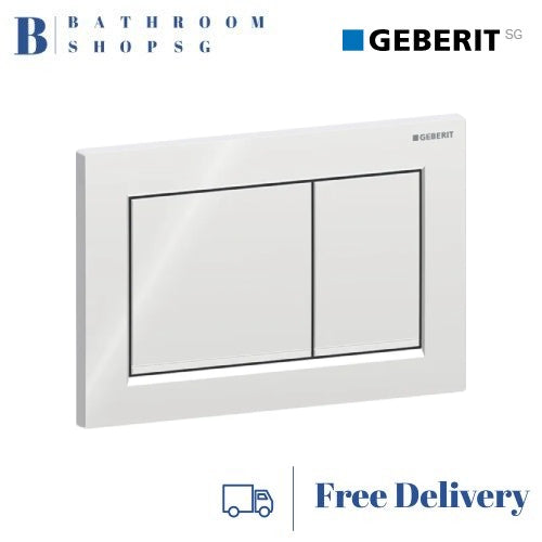 Geberit Omega 30 Actuator Plate 115.080.KH.1 Chrome Plate and Buttons with Chrome Matt Stripes