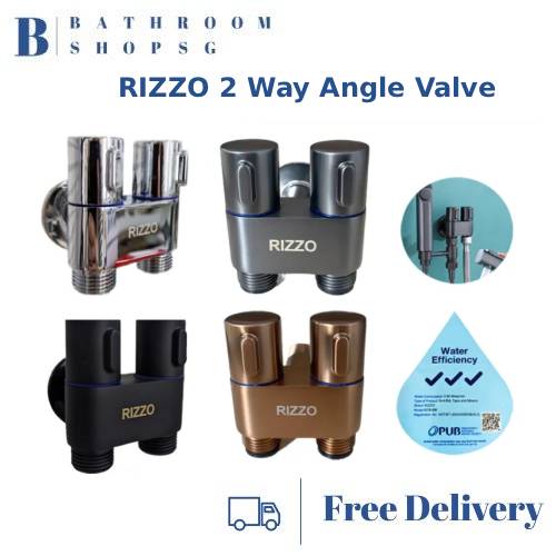 ADL 2 Way Angle Valve R779 | RIZZO Toilet Bidet 2 Way Angle Valve | Bathroom Water Divider