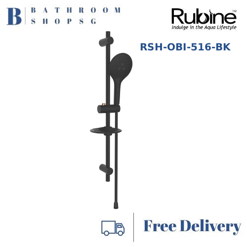 Rubine RSH-OBI-516-BK Sliding Bar with Hand Shower Set