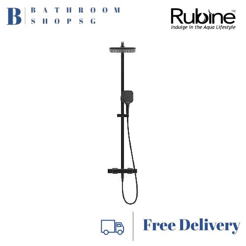 Rubine Rainshower Column with Mixer RSC-THERMO-S41CH Chrome | RSC-THERMO-S41BK Matt Black