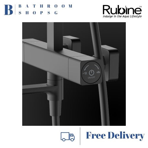 Rubine Rainshower Column with Mixer RSC-THERMO-S41CH Chrome | RSC-THERMO-S41BK Matt Black