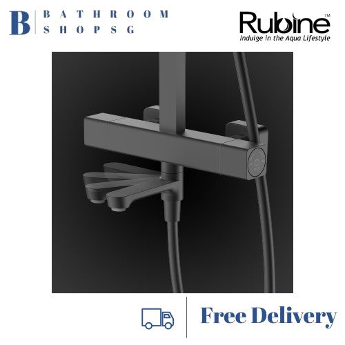 Rubine Rainshower Column with Mixer RSC-THERMO-S41CH Chrome | RSC-THERMO-S41BK Matt Black