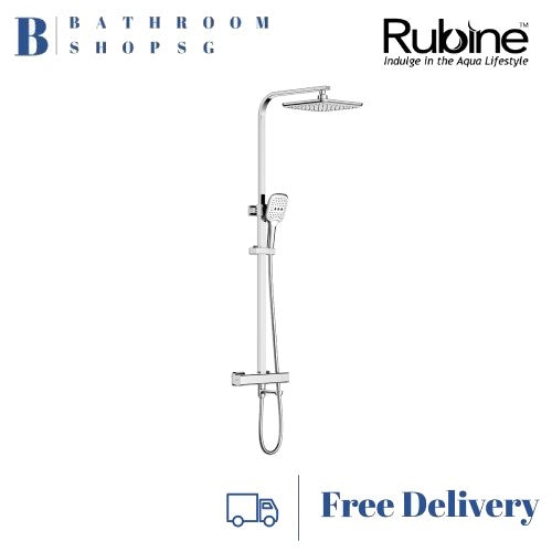 Rubine Rainshower Column with Mixer RSC-THERMO-S41CH Chrome | RSC-THERMO-S41BK Matt Black