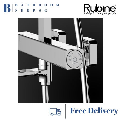 Rubine Rainshower Column with Mixer RSC-THERMO-S41CH Chrome | RSC-THERMO-S41BK Matt Black