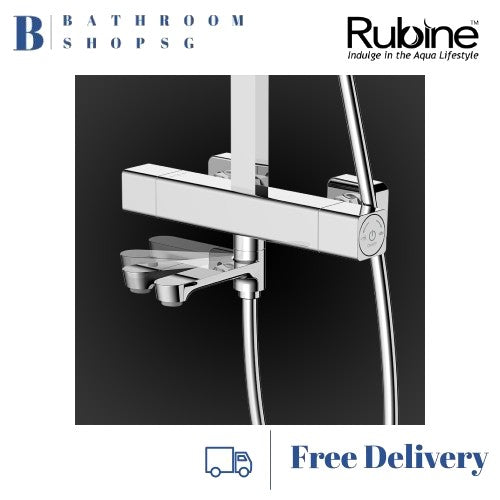 Rubine Rainshower Column with Mixer RSC-THERMO-S41CH Chrome | RSC-THERMO-S41BK Matt Black
