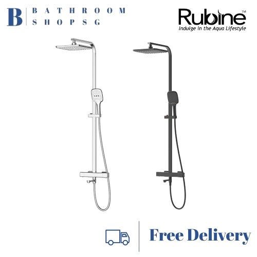 Rubine Rainshower Column with Mixer RSC-THERMO-S41CH Chrome | RSC-THERMO-S41BK Matt Black