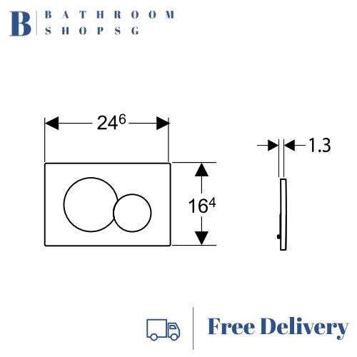 Geberit Sigma01 Actuator Plate 115.770.JQ.5 | Matt Chrome Toilet flush plate