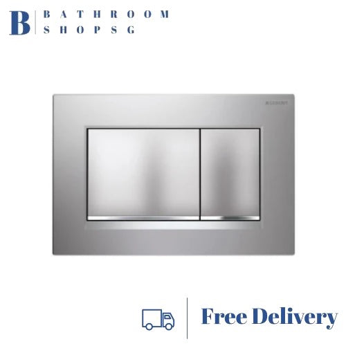 Geberit Sigma30 Actuator Plate 115.883.KH.1 | Bright Matt Chrome Toilet flush plate