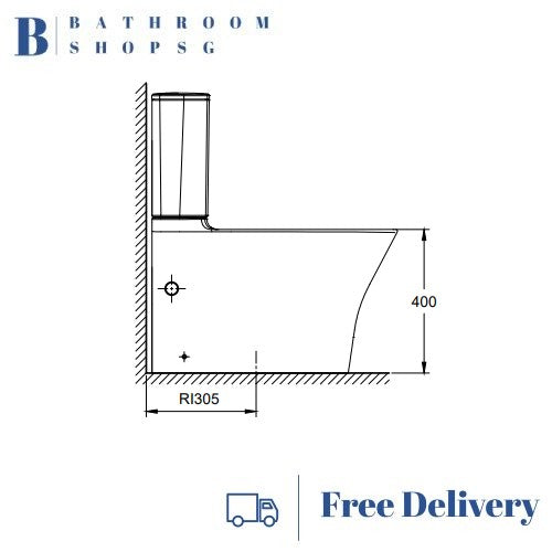 American Standard Signature Close Coupled Back To Wall Toilet CL26225