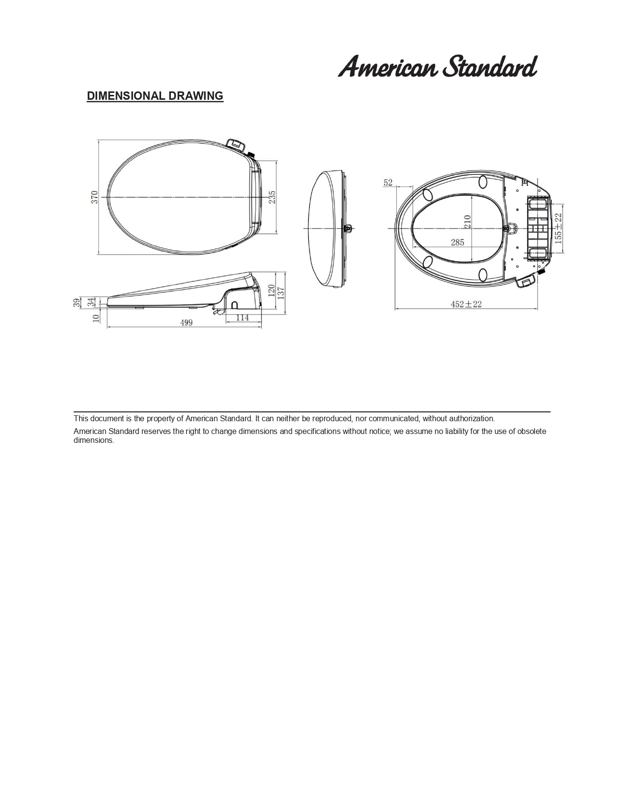 American Standard Slim Smart Washer Manual Bidet CL6001E