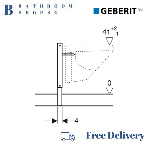 Geberit Swissfix Chair Bracket 224.065.00.1 | For Wall Hung Toilet Concealed Cistern Installation