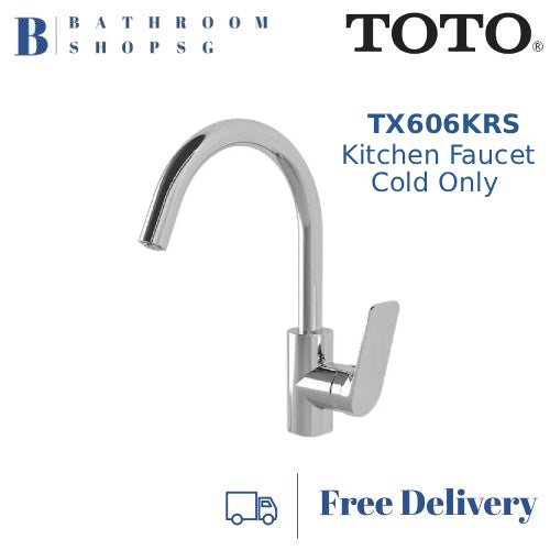 TOTO Rei Series TX606KRS Single Lever Kitchen Faucet for cold Water only