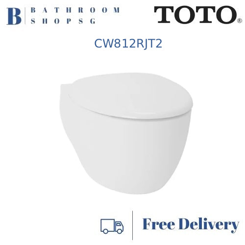 TOTO Wall Hung Toilet Bowl CW812RJT2 with Kappa Cistern and Geberit Actuator Flush Plate Bundle Set 1