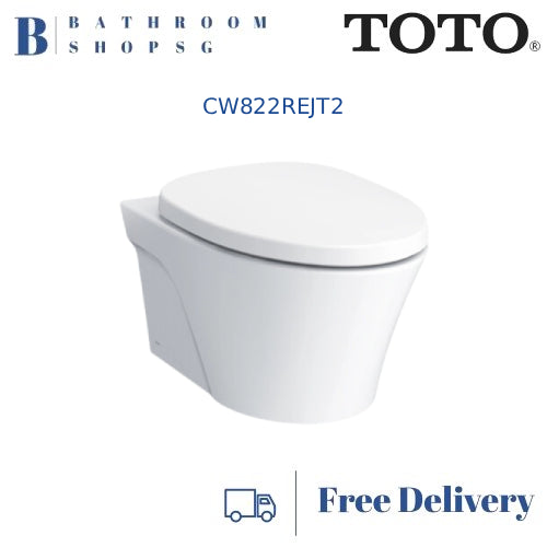 TOTO CW822REJT2 Wall Hung Rimless Toilet bundle with Washlet TCF24460AAA Electric Bidet Seat