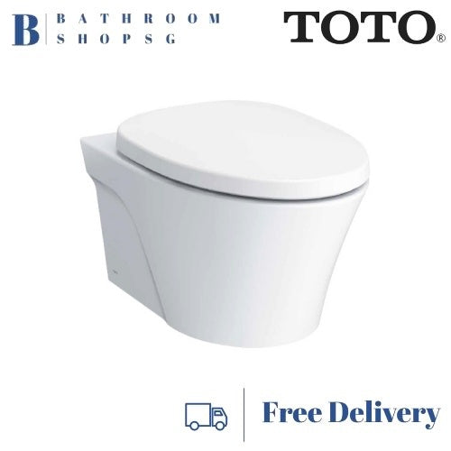 TOTO CW822RJT2 Wall Hung Toilet Bowl with Ecowasher TCW1211A Manual Bidet Seat