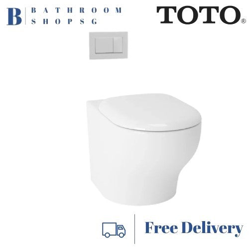 TOTO Hayon Wall Faced Rimless Tornado Flush Toilet Bowl CW254PJ