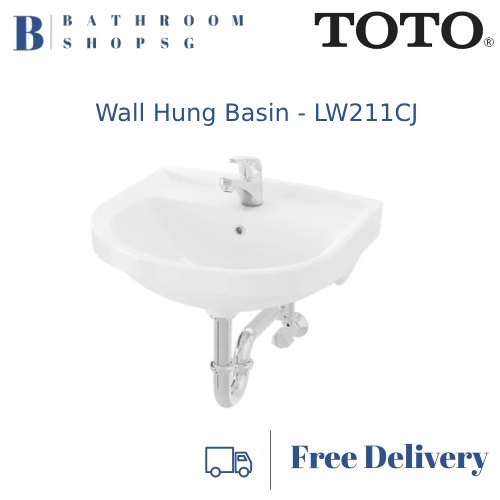 TOTO Wall Hung Lavatory Basin LW211CJ - [Ready Stock]
