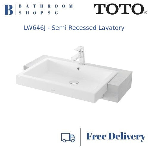 TOTO Semi-Recessed Lavatory LW646J | Toto Wash Basin