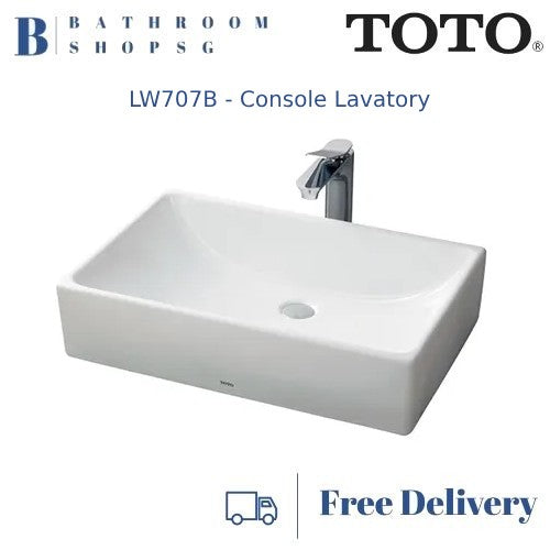 TOTO Console Lavatory LW707B | Toto Counter Top Wash Basin