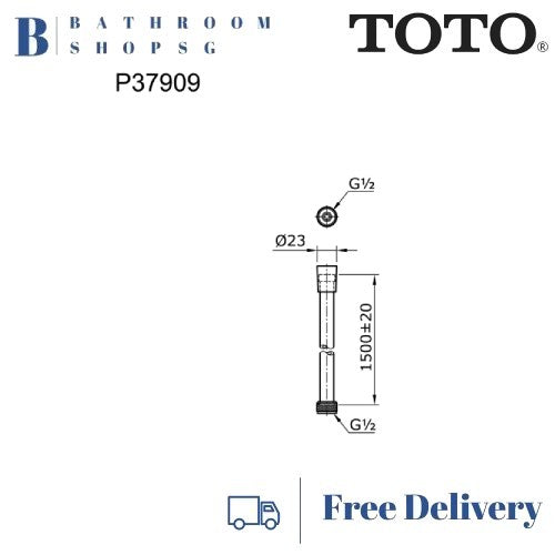 TOTO Chromalux Supreme Shower Hose P37909