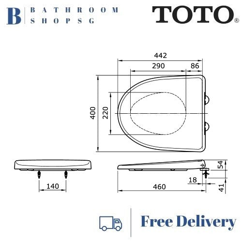 TOTO Duroplast Soft Closing Toilet Seat and Cover TC635SJ