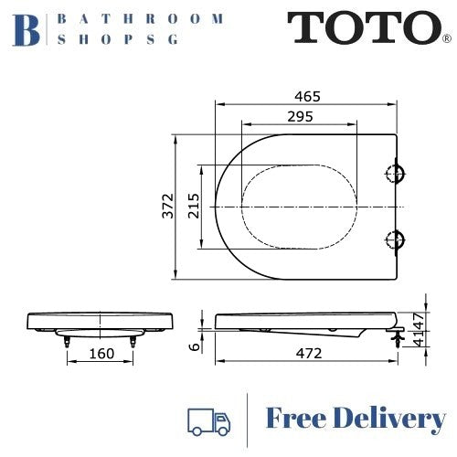 TOTO Duroplast Soft Closing Toilet Seat and Cover TC880SJ
