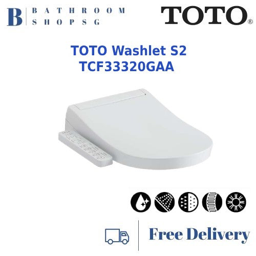 TOTO CW553A Wall Hung Rimless Toilet Bowl bundle with TCF33320GAA Washlet S2 Electric Bidet Seat