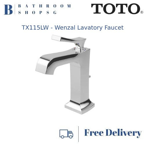 TOTO Wenzal Single Lever Lavatory Faucet with Pop up Waste TX115LW | TOTO Basin Mixer