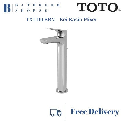 TOTO Rei Series Extended Single Lever Lavatory Faucet with Pop up Waste TX116LRRN | TOTO Basin Mixer