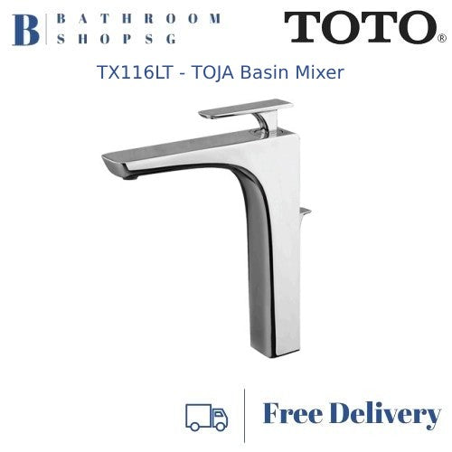 TOTO TOJA Extended Single Lever Lavatory Faucet with Pop up Waste TX116LT | TOTO Basin Mixer
