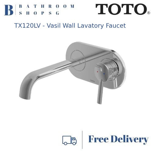 TOTO Vasil Wall Mounted Single Lever Lavatory Faucet TX120LV | TOTO Basin Mixer