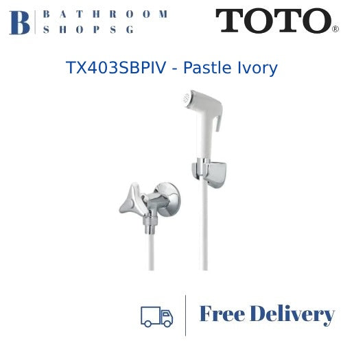 TOTO Bidet Hand Spray Set with Stop Valve Pastle Ivory TX403SBPIV | TOTO Bidet Hygiene spray set
