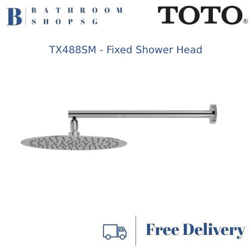 TOTO Mono Fixed Shower Head with Air Drop TX488SM | Rainshower with Shower Arm