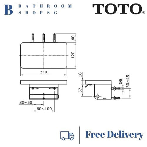 TOTO Toilet Paper Holder with Shelf TX720MMB