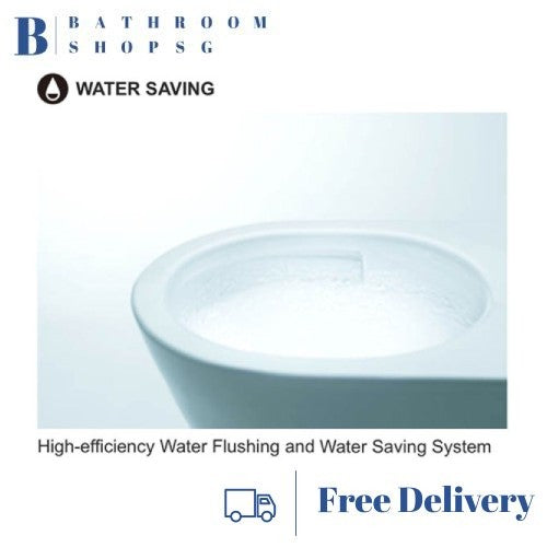 TOTO C889 One Piece Rimless Toilet Bowl with Ecowasher TCW1211A Manual Bidet Seat