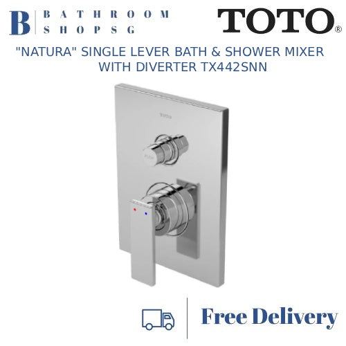 TOTO Natura Series Concealed Single Lever Bath and Shower Mixer With Diverter TX442SNN