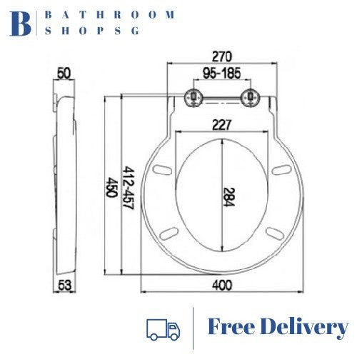 Toilet Seat Cover TS3830U | UREA Slow Close Toilet Seat