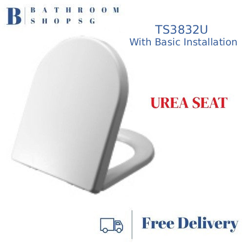 Toilet Seat Cover TS3832U with Basic Installation | UREA Soft Close Seat and Cover For Toilet Bowls