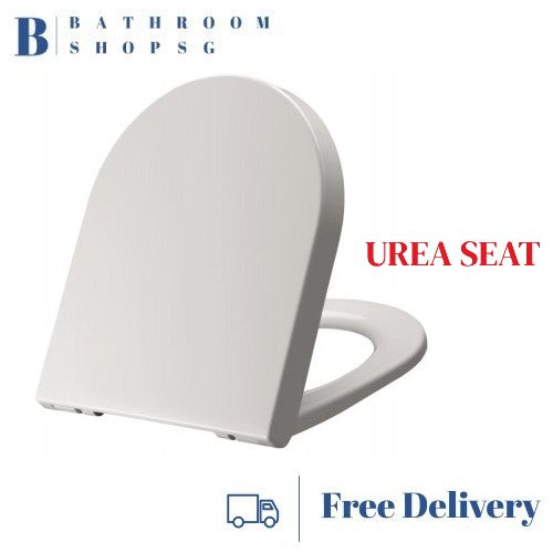 Toilet Seat Cover TS3833U | UREA Soft Close D Shape Seat Suitable for Duravit Starck 3 Toilet Bowl