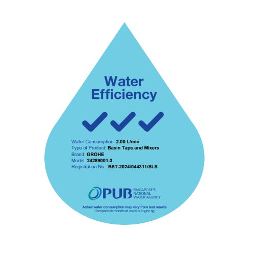 Grohe EuroEco Single-Lever Vessel Basin Mixer XL-Size 24289001 Chrome