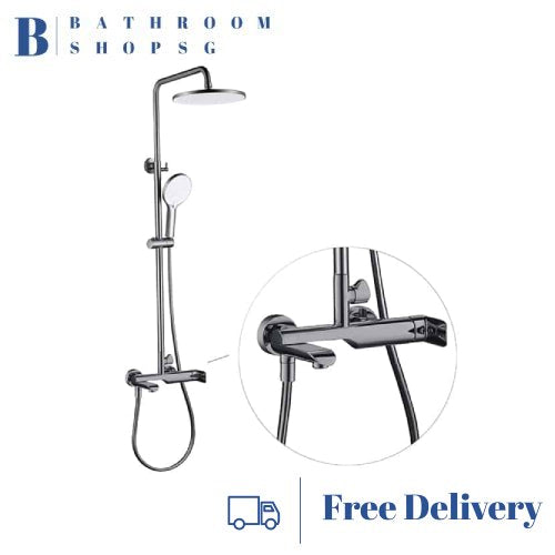 Zaffiro PRS-1107-88-GM Rainshower Set Gun Metal