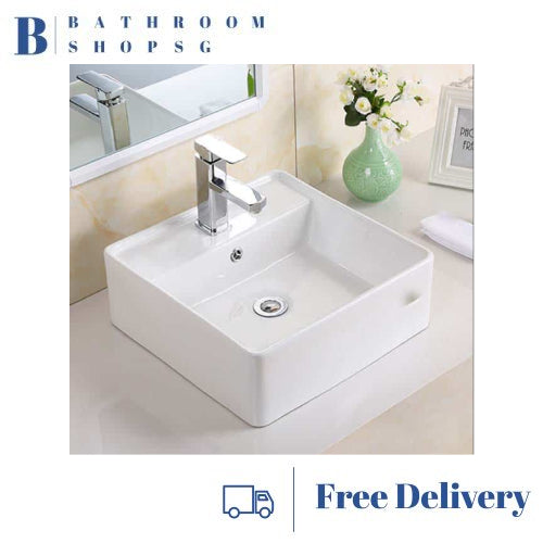 Zaffiro PB-2241 Counter Top Ceramic Wash Basin 41cm