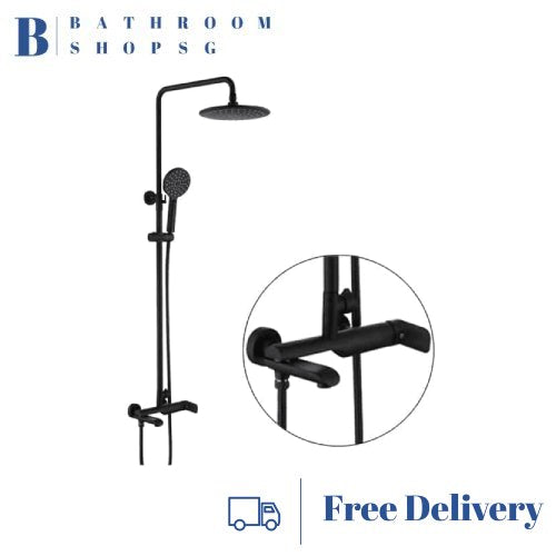 Zaffiro PRS-1107-33-BK Rainshower Set Black
