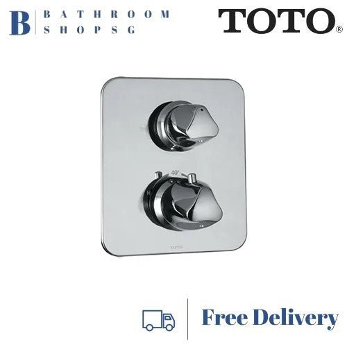 TOTO Loop Concealed Thermostat Bath and Shower Mixer With Diverter and Stop Valve TX473SLBR