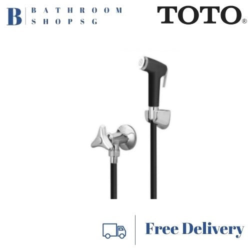 TOTO Bidet Hand Spray Set with Stop Valve Black TX403SBN5 | TOTO Bidet Hygiene spray set