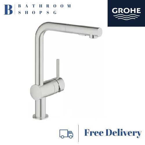 Grohe Minta SuperSteel Single-Lever Kitchen Sink Mixer 30274DC0