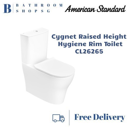 American Standard Cygnet Raised Height Hygiene Rim Close Coupled Toilet Bowl CL26265