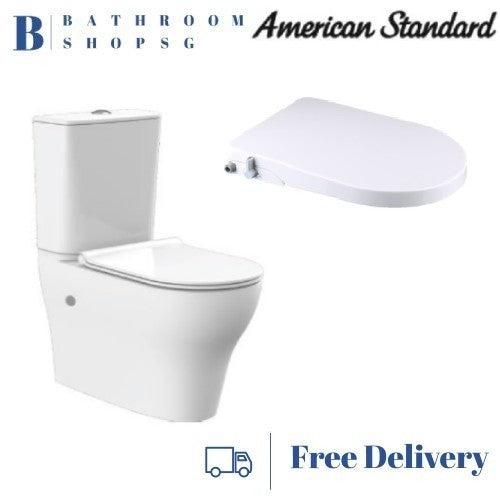 American Standard Cygnet Hygiene Rim Close Coupled Toilet CL26255 bundle with Axisse Bidet CL6002E