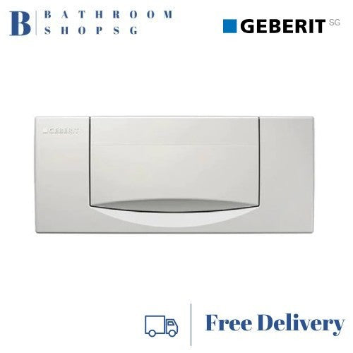 Geberit Single Flush Actuator, Top Operated, White | Geberit Top Operated Toilet Flush Plate
